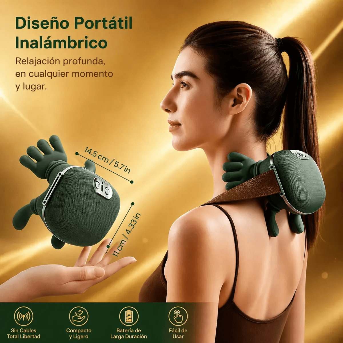 Masajeador Terapéutico de Cuello y Espalda Premium