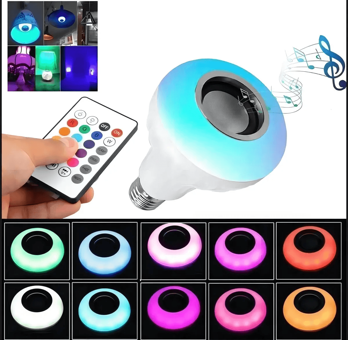 Bombillo Parlante Bluetooth 12W - Sonido Envolvente y Luz