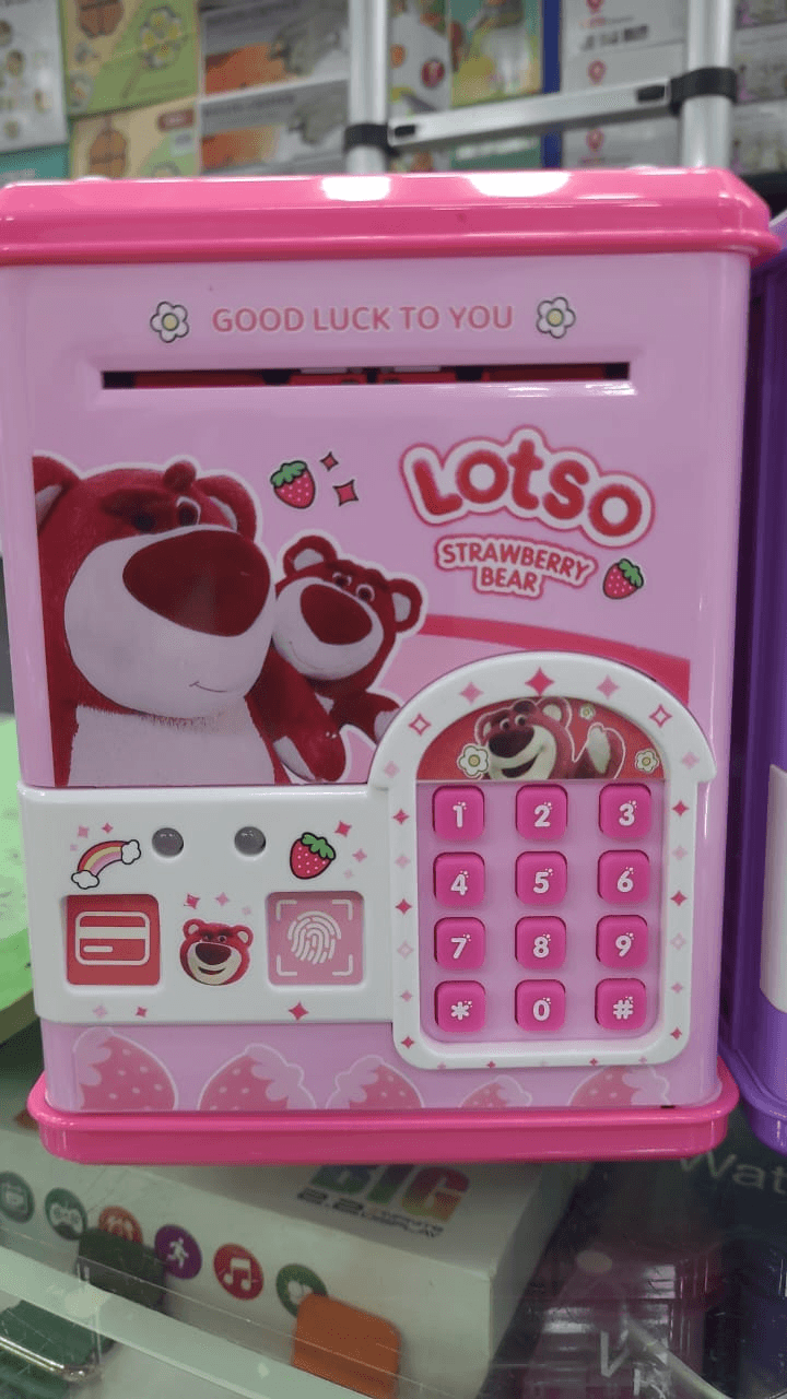 Alcancía Electrónica Infantil Lotso Rosada