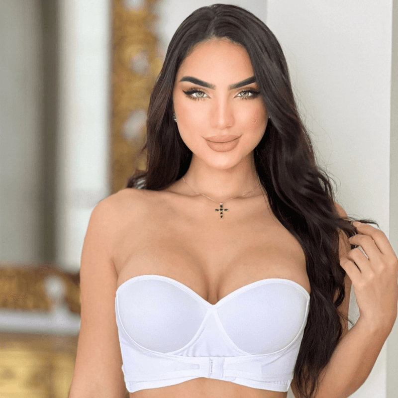 Brassier de Realce Alto - Ajuste Antideslizante con Silicona y Broches