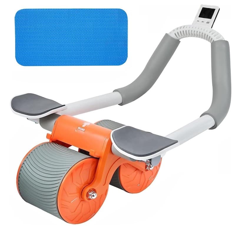 Rueda Abdominal 2-en-1 con Rebote Asistido