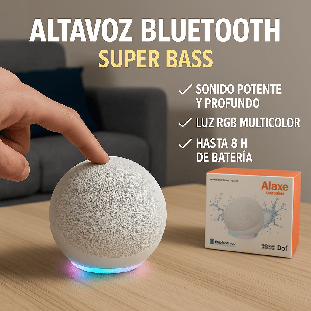 Parlante Inalámbrico Sonido Envolvente con Luces