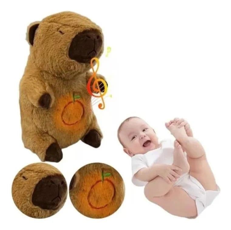 Peluche Capibara Relajante con Movimiento de Respiración Real y Sonidos