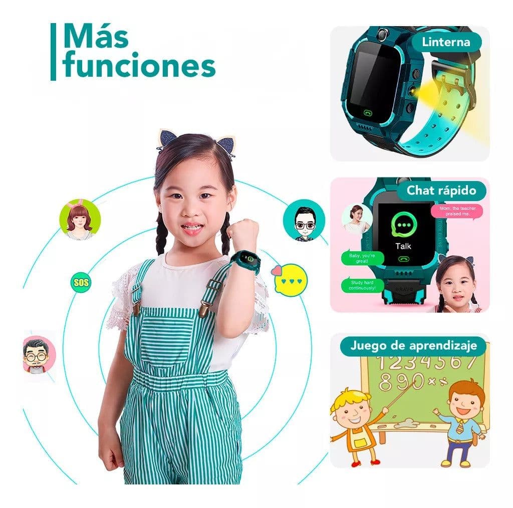 Reloj Inteligente Infantil con Localizador LBS y Botón SOS