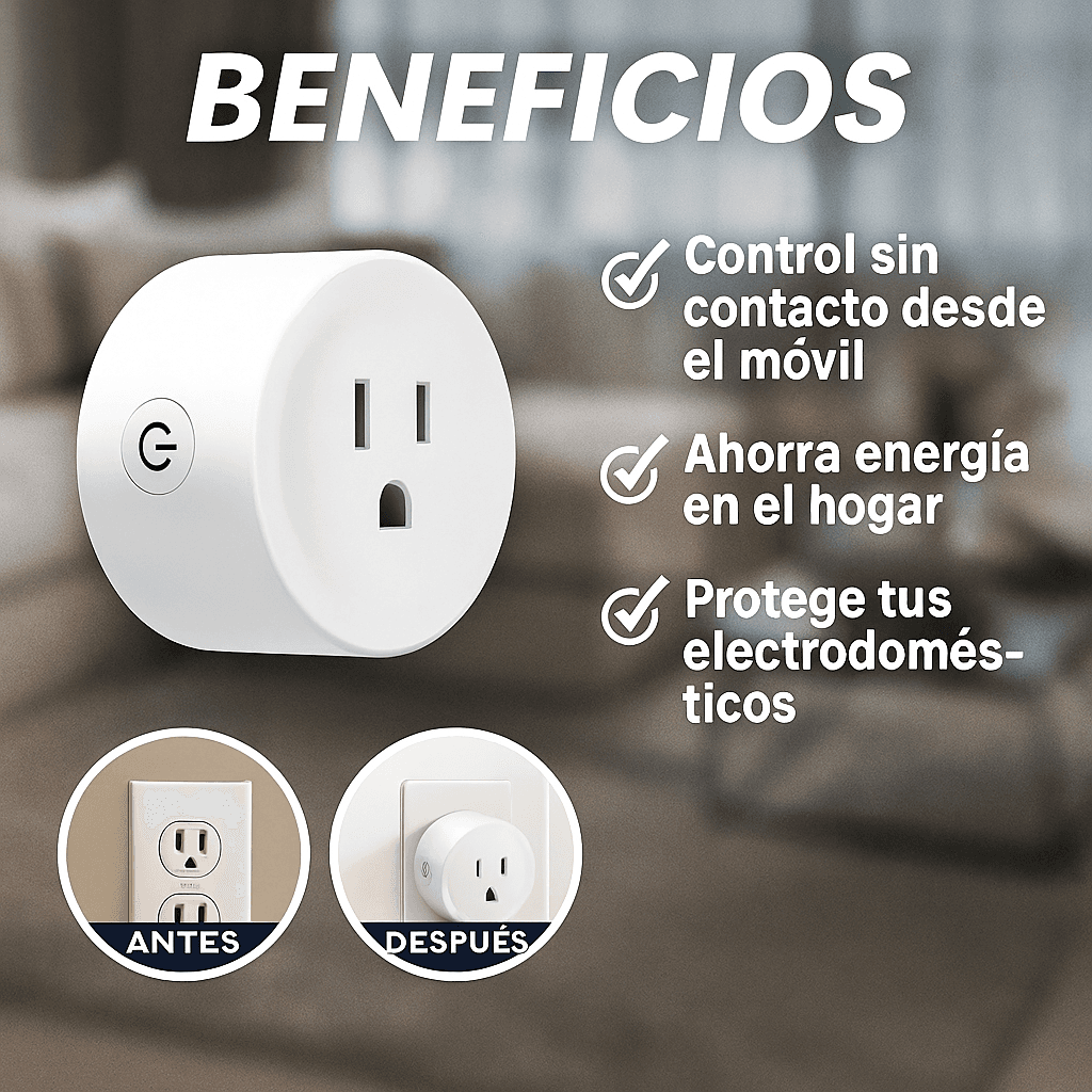 Enchufe Inteligente Wifi con Medidor Energía