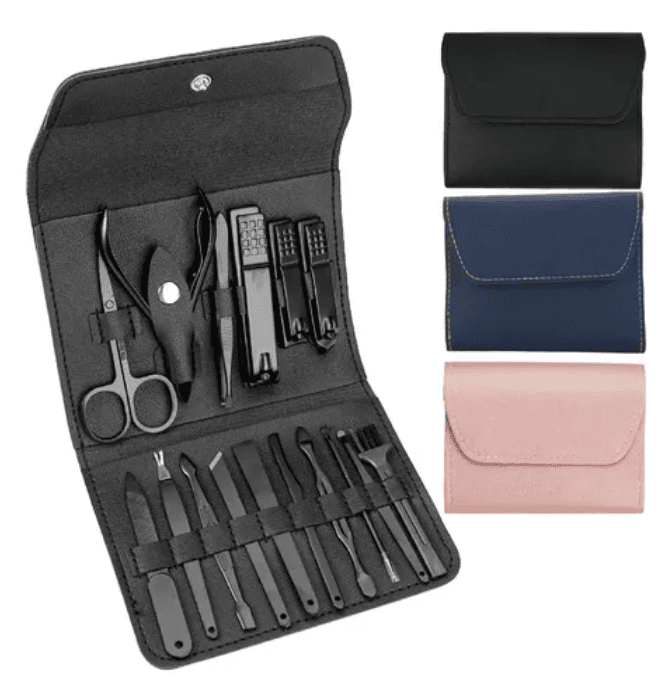 Kit Manicure 16 en 1 - Acero Quirúrgico Profesional