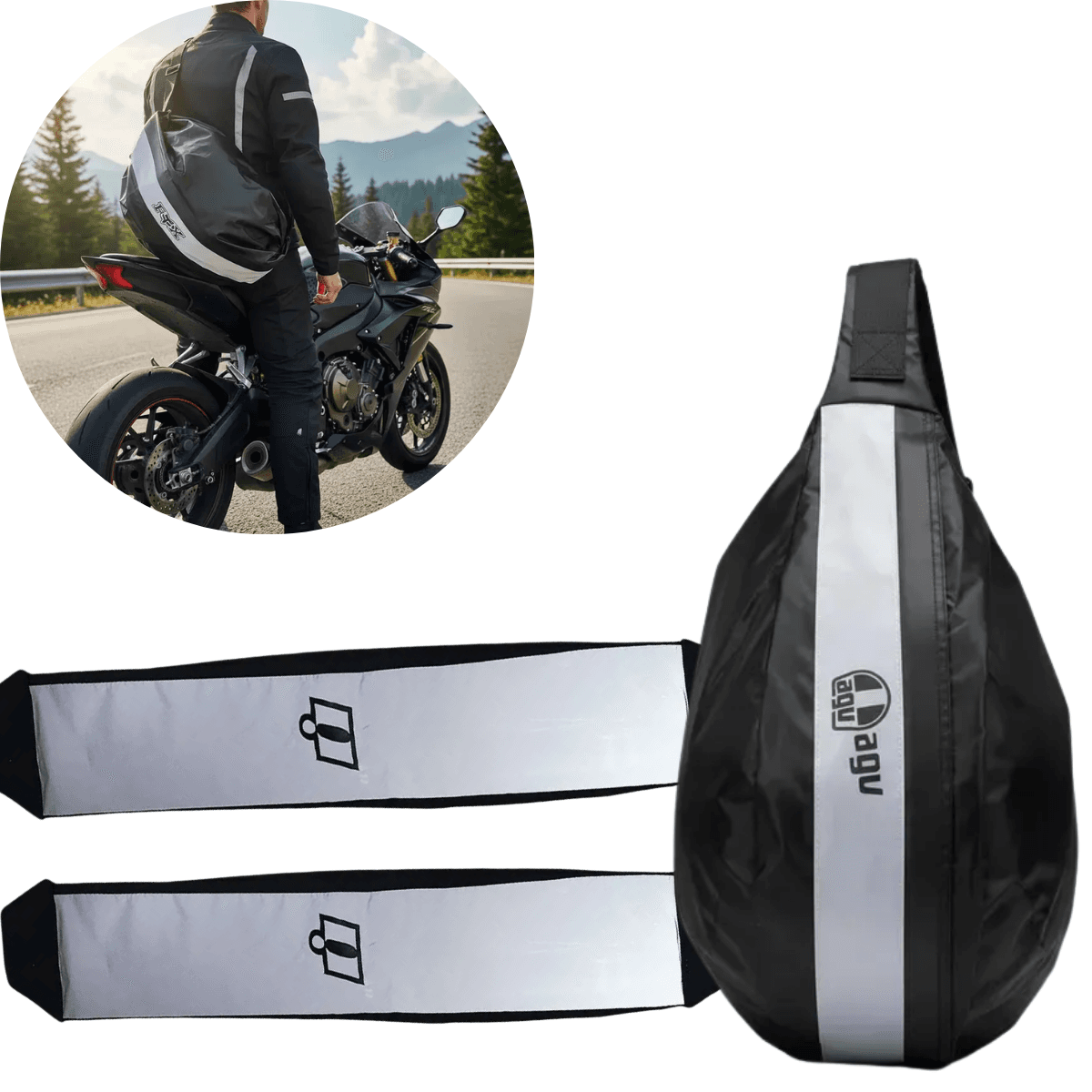 Tula Protectora Reflectiva 2X1 para Casco