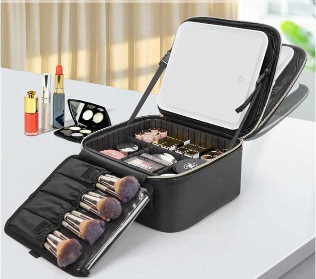 Cosmetiquera de Lujo Iluminada con Espejo