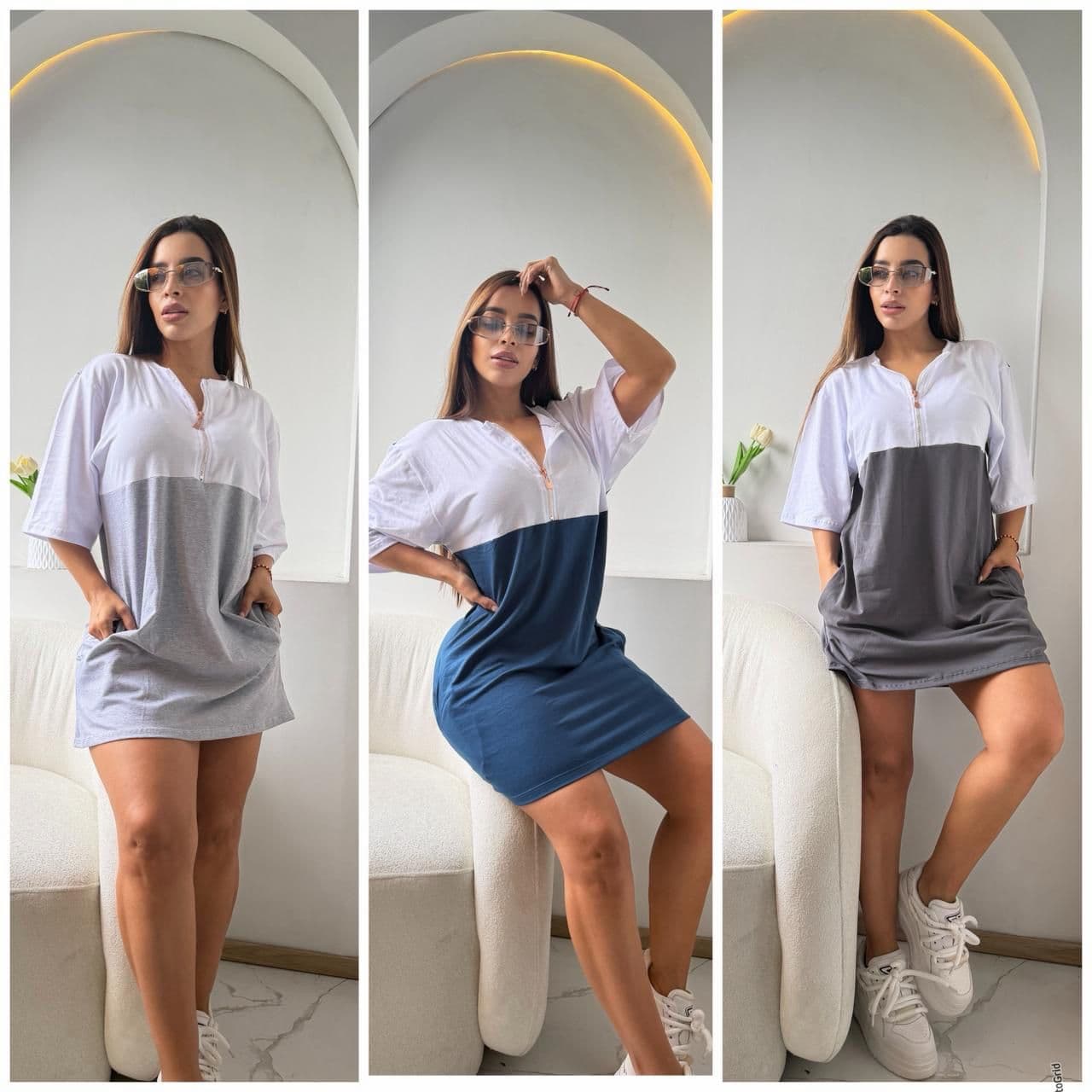 Blusón de Algodón Peinado Multilook - Silueta Evasé Holgada