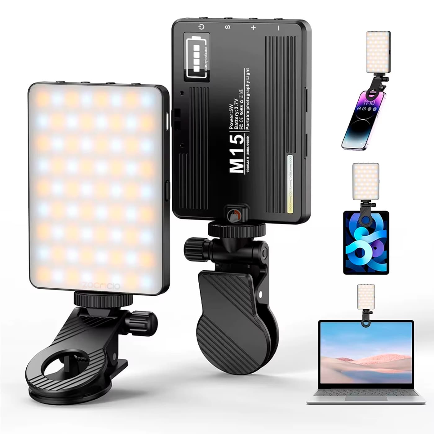 Panel LED Portátil Recargable para Videollamadas