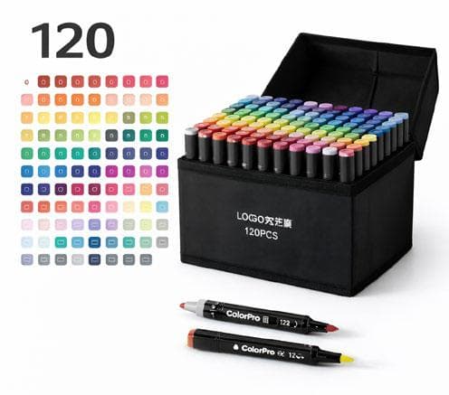 Set Profesional 120 Marcadores Doble Punta