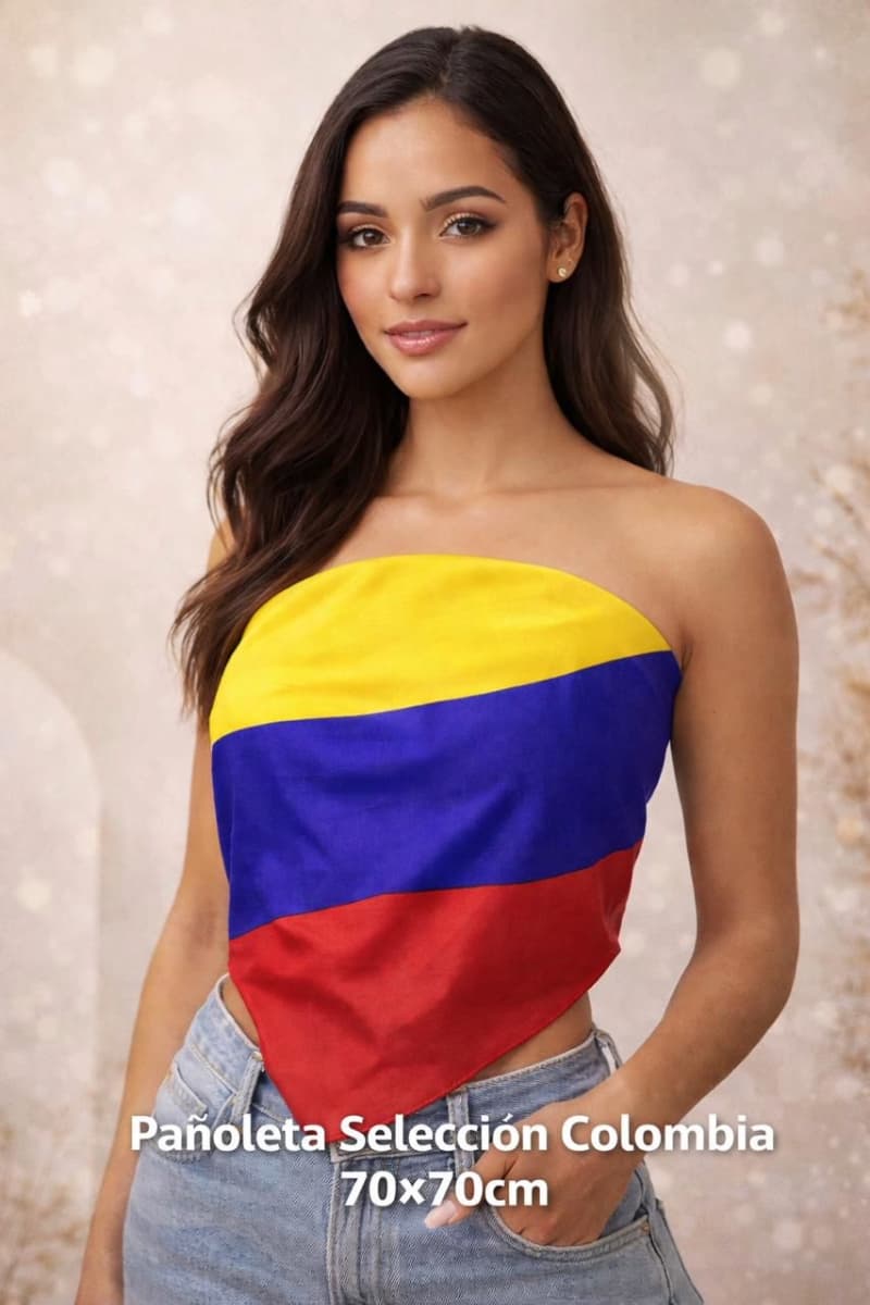 Pañoleta Colombia 70x70 - Orgullo y Estilo