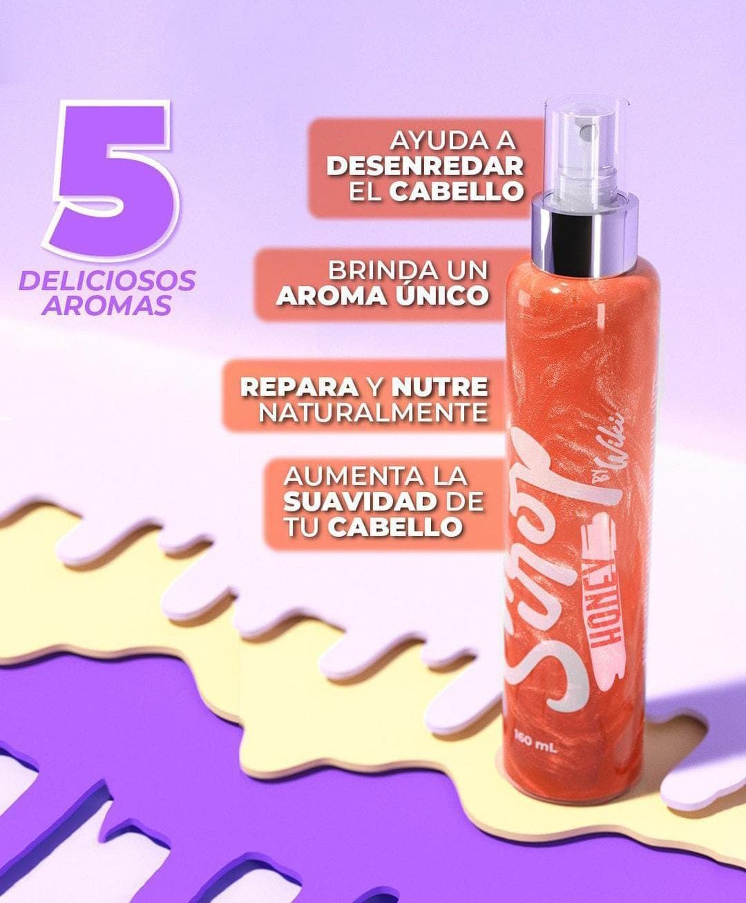 Sirop Perfume Capilar 4 en 1 - Fragancia Duradera