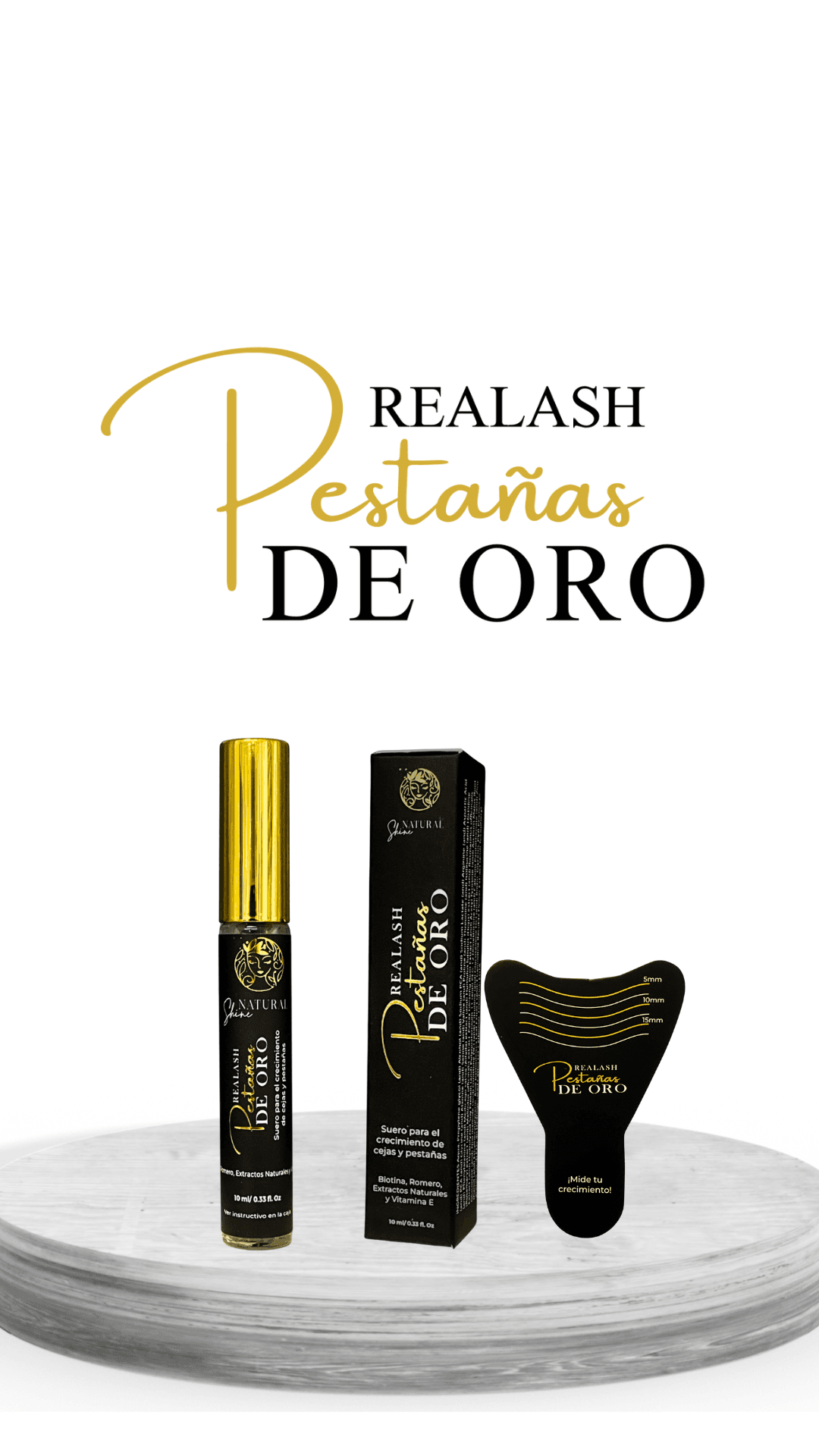 Realash Oro: Serum Crecimiento Pestañas y Cejas