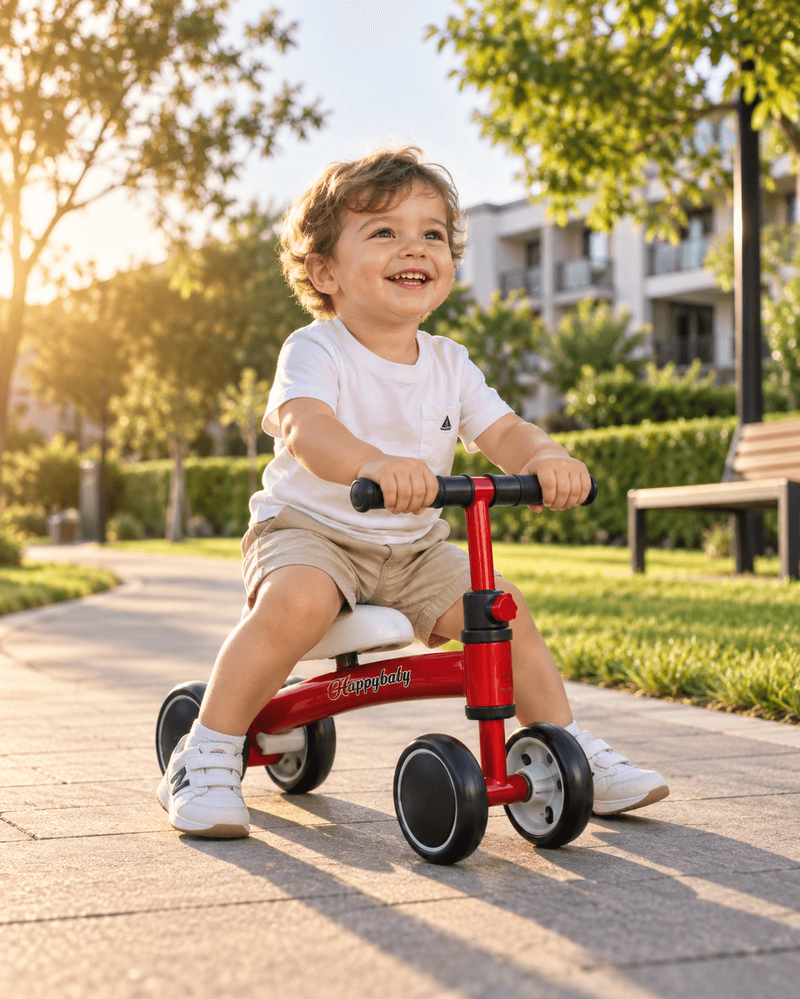 Bicicleta Infantil de Equilibrio 4 Ruedas Antivuelco