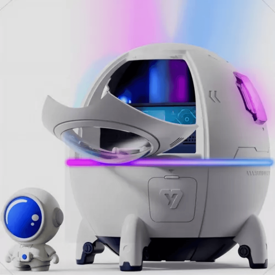 Humidificador Galaxy Capsule — Difusor de Aromas con Luz Nocturna Estelar
