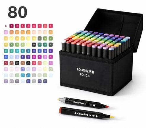 Set de 80 Marcadores Profesionales — Arte y Color sin Límites